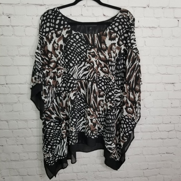 Lane Bryant plus size cold shoulder Kimono Top - Picture 1 of 7